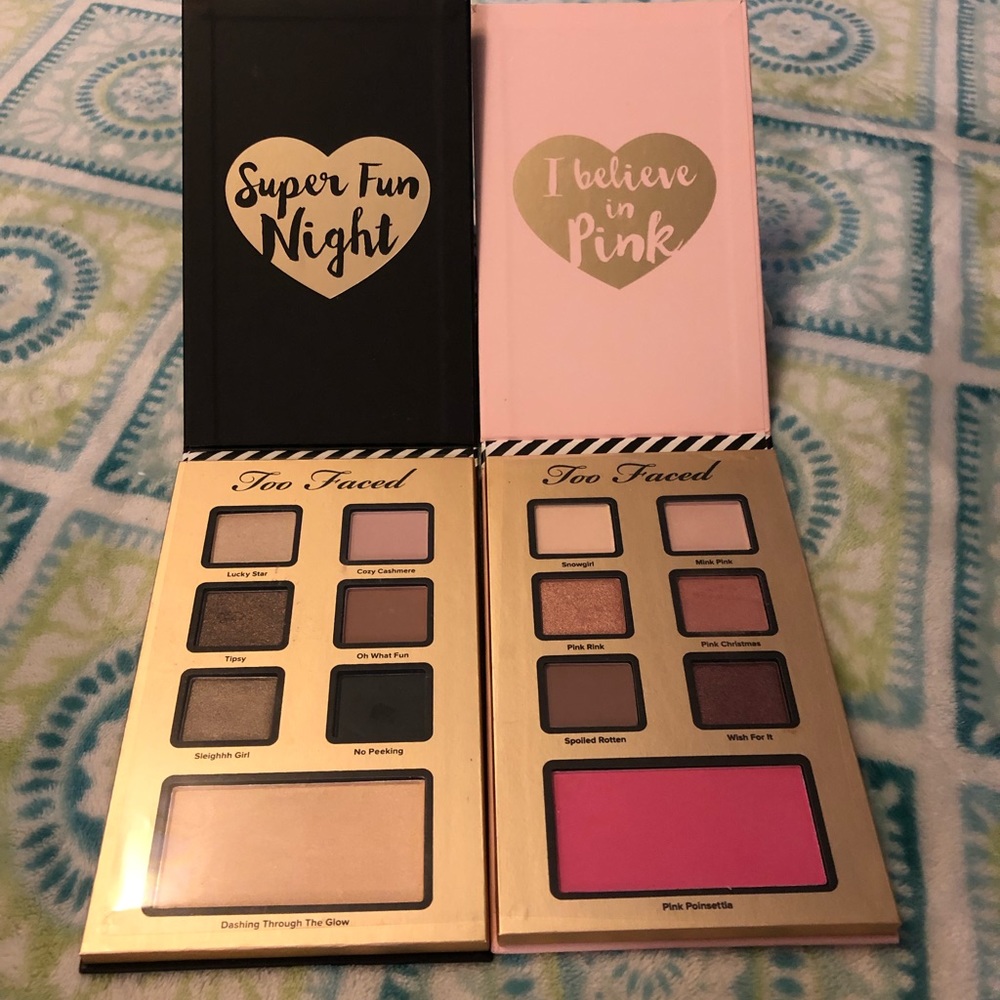 One eyeshadow palette by Too Faced.